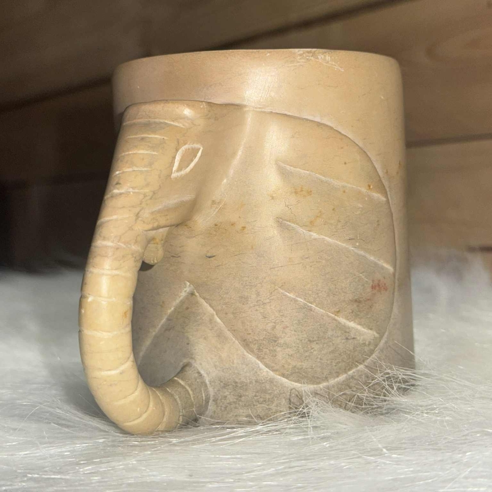 Elephant Handle Tan Mug